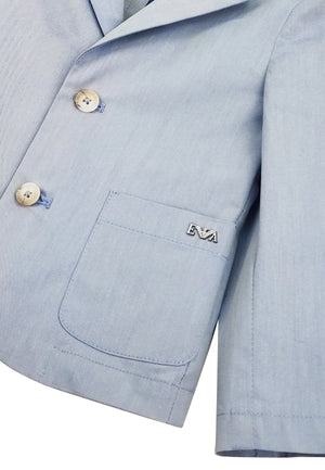 ViaMonte Shop | Emporio Armani giacca blu neonato in misto cotone