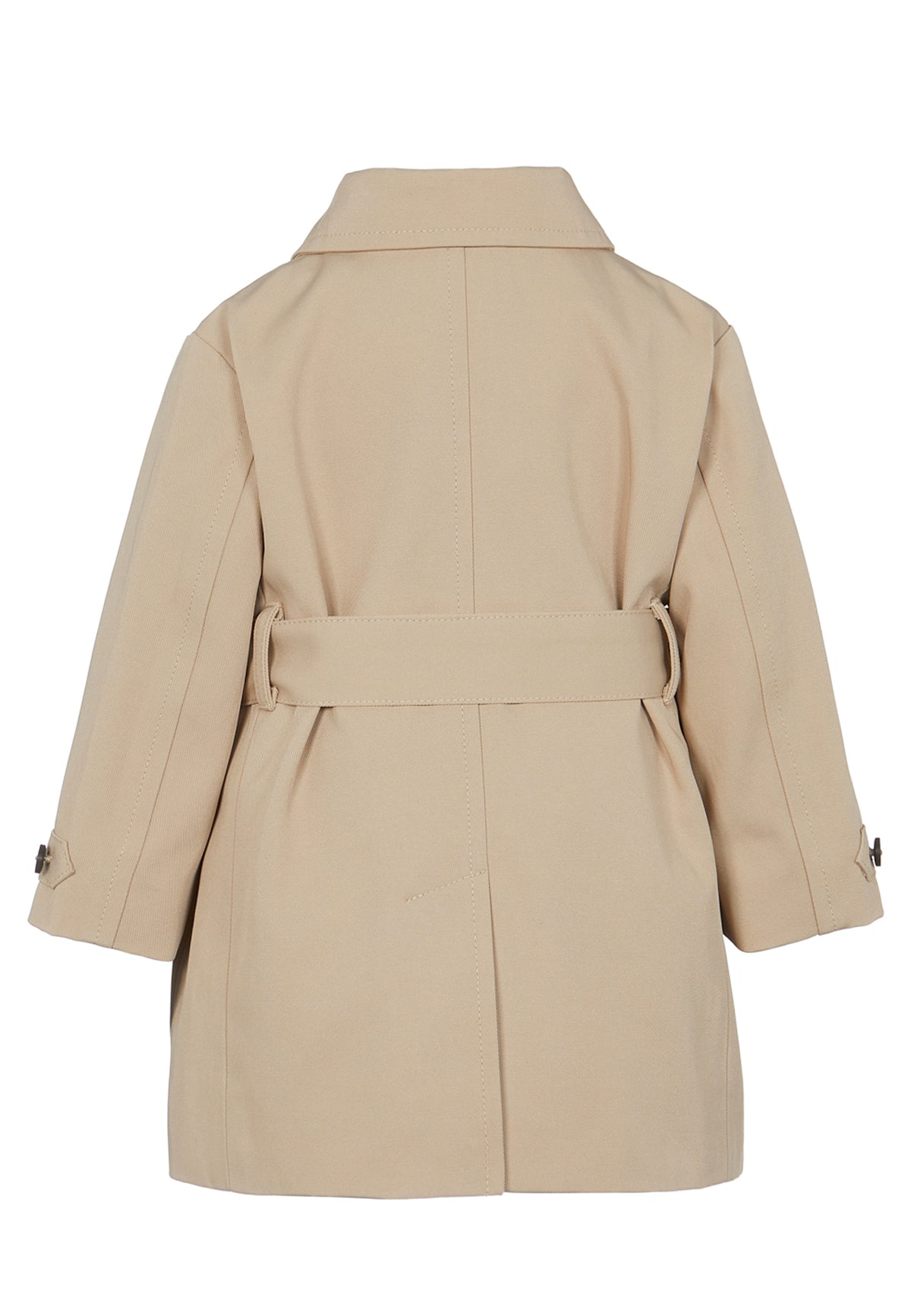 ViaMonte Shop | Emporio Armani cappotto doppiopetto neonato beige in gabardina di cotone