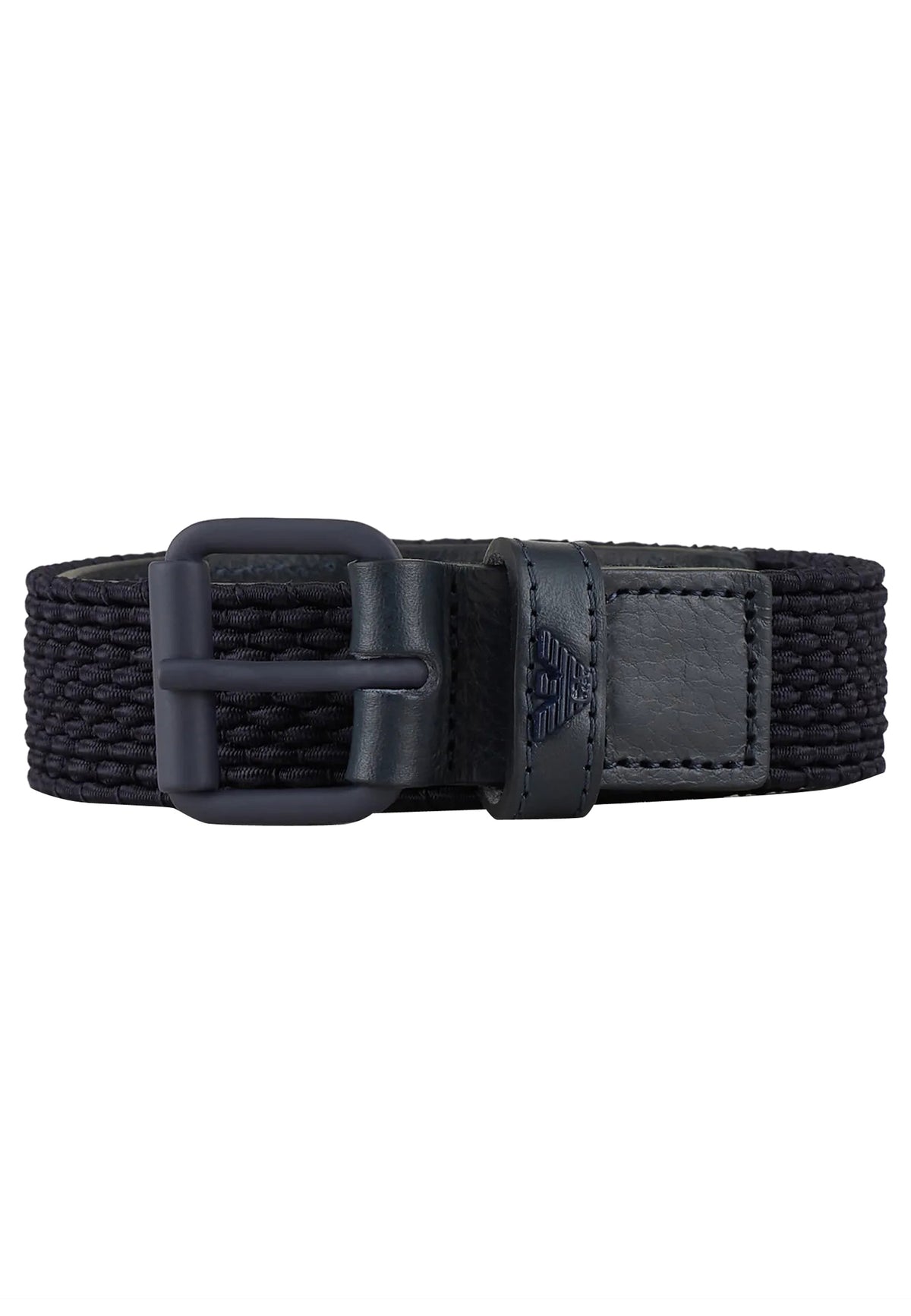 ViaMonte Shop | Emporio Armani cintura blu ragazzo in tessuto intrecciato
