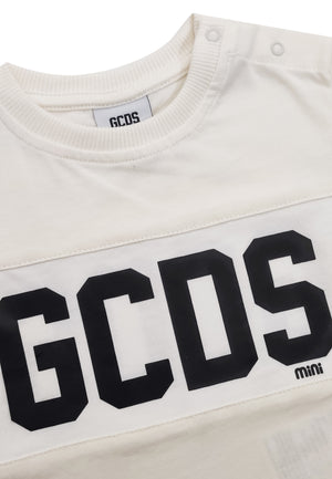 ViaMonte Shop | GCDS t-shirt panna neonato in cotone