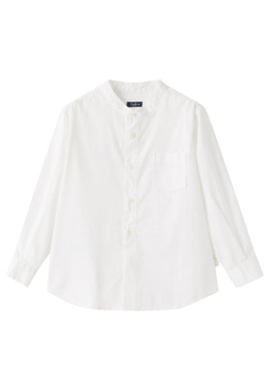 ViaMonte Shop | Il Gufo bambino camicia alla coreana bianca in cotone