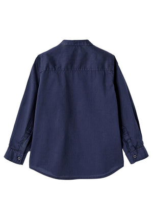 ViaMonte Shop | Il Gufo camicia blu bambino in cotone