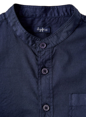 ViaMonte Shop | Il Gufo camicia blu bambino in cotone