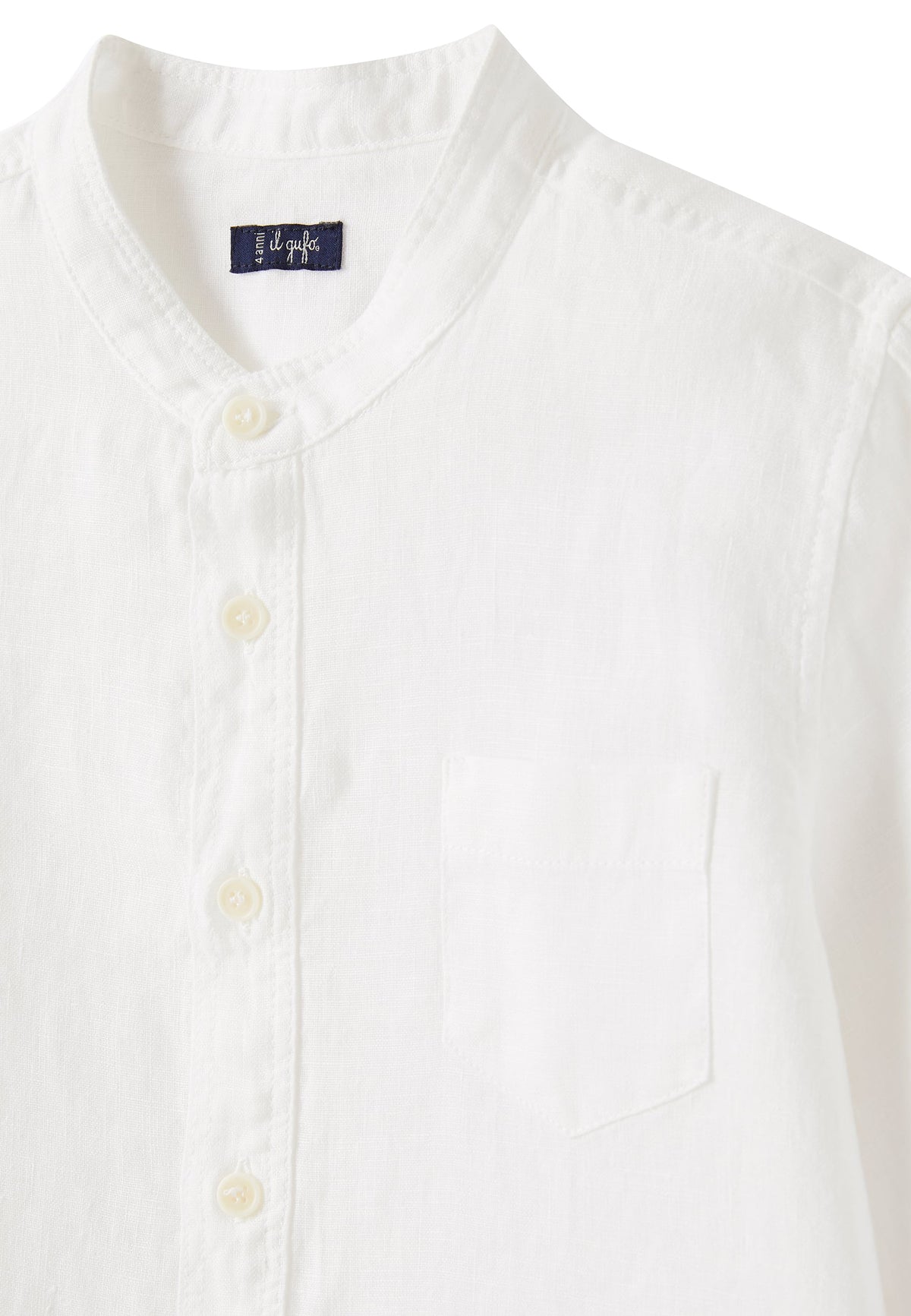 ViaMonte Shop | Il Gufo camicia bianca bambino in puro lino