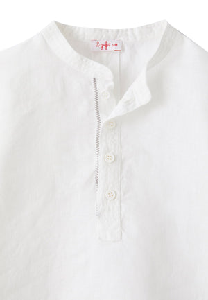 ViaMonte Shop | Il Gufo camicia bianca neonato in puro lino