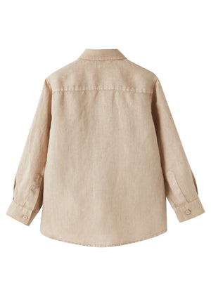ViaMonte Shop | Il Gufo camicia beige bambino in puro lino