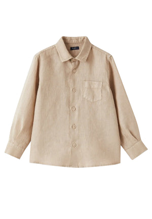 ViaMonte Shop | Il Gufo camicia beige bambino in puro lino