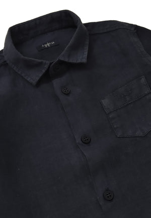 ViaMonte Shop | Il Gufo camicia blu bambino in puro lino