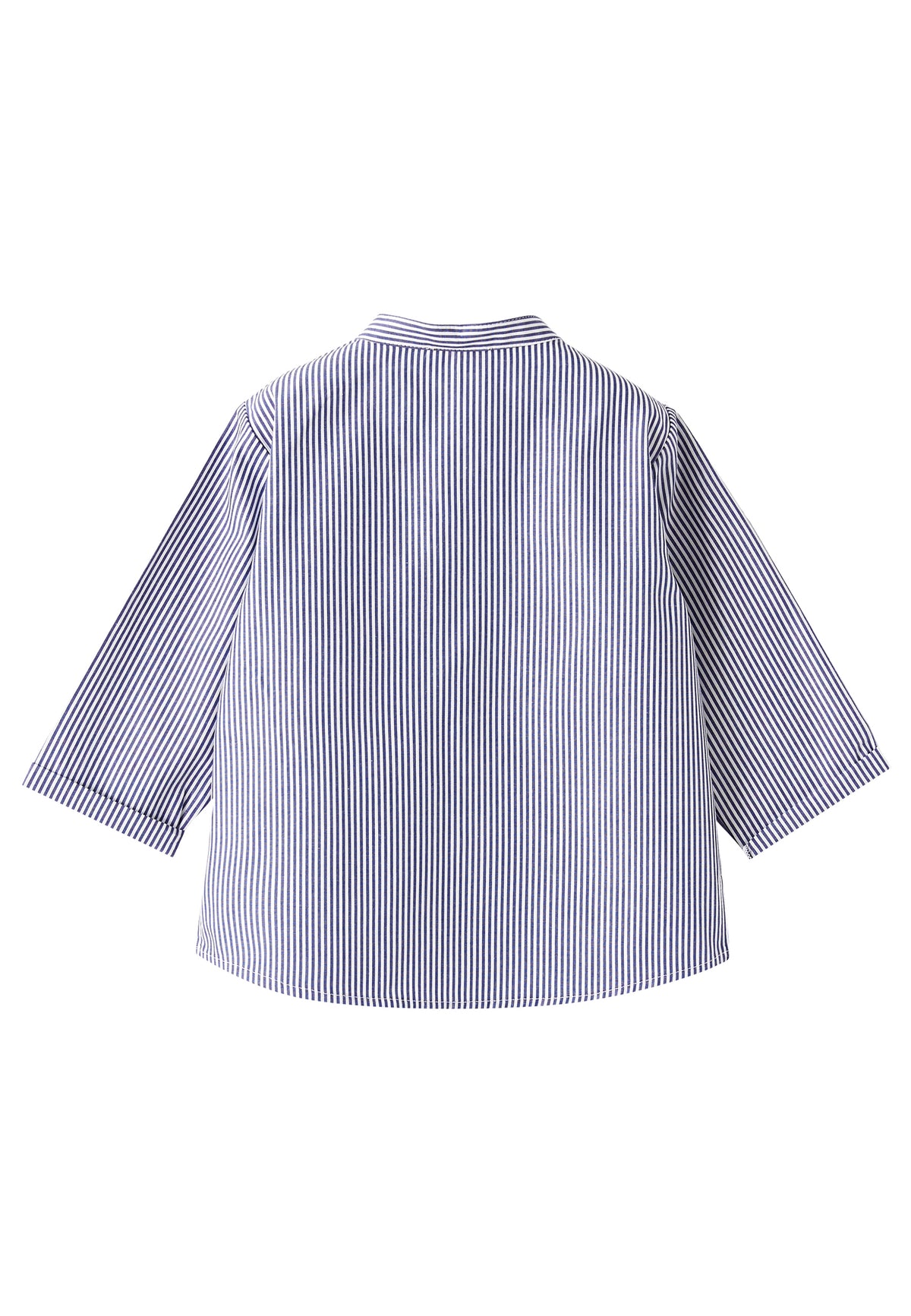 ViaMonte Shop | Il Gufo neonato camicia blu oceano a righe in puro cotone