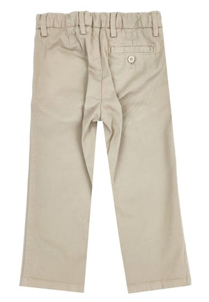 ViaMonte Shop | Il Gufo pantalone chino sabbia in gabardina bambino di cotone
