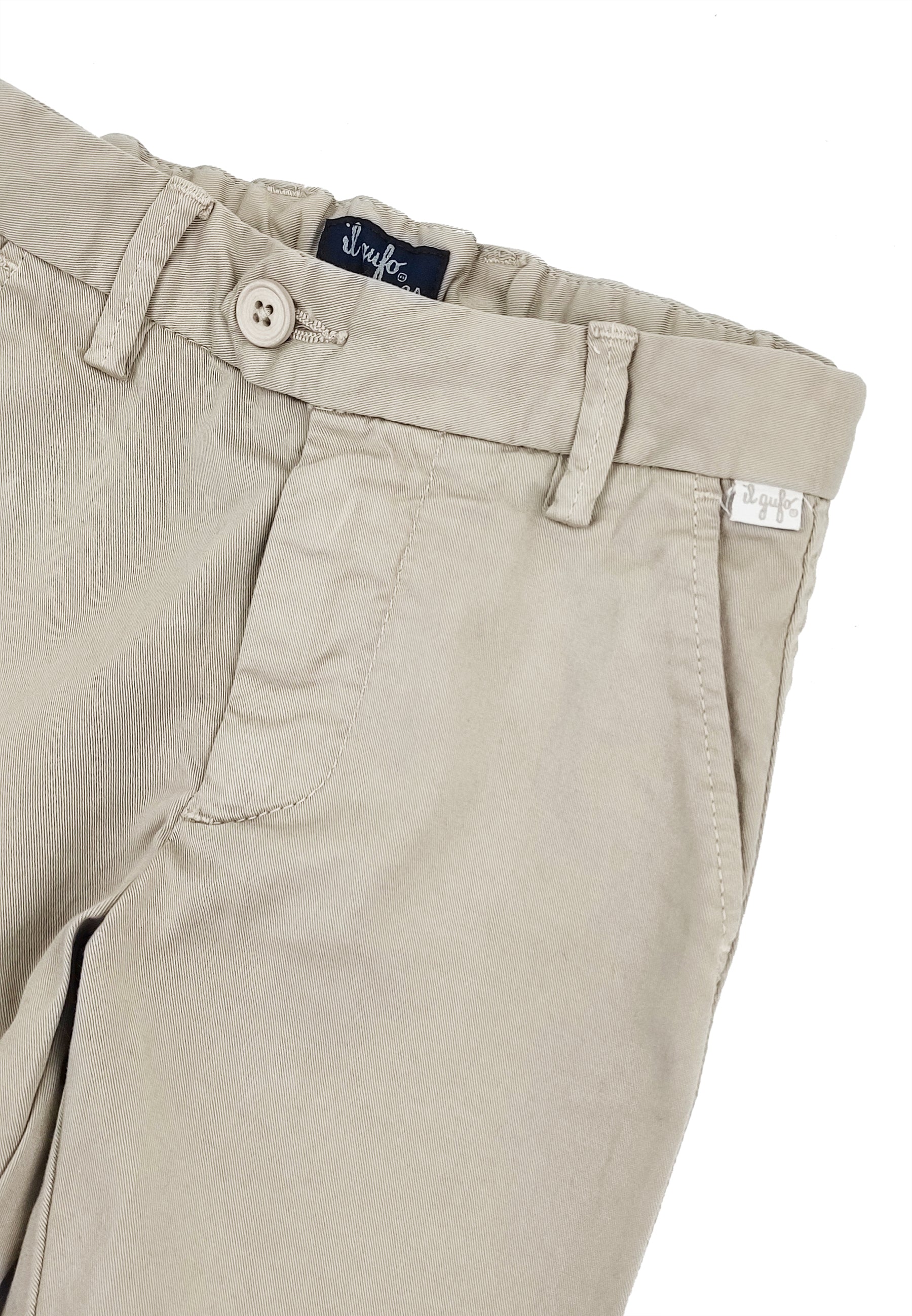 ViaMonte Shop | Il Gufo pantalone chino sabbia in gabardina bambino di cotone