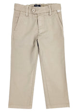ViaMonte Shop | Il Gufo pantalone chino sabbia in gabardina bambino di cotone