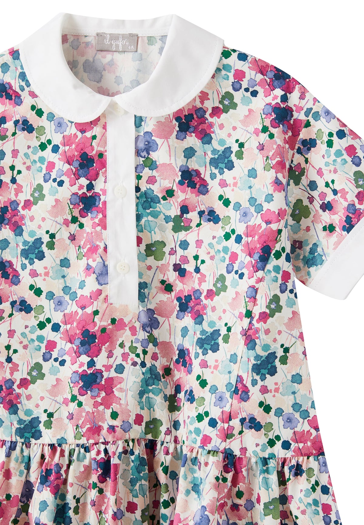 ViaMonte Shop | Il Gufo vestito multicolor bambina in cotone