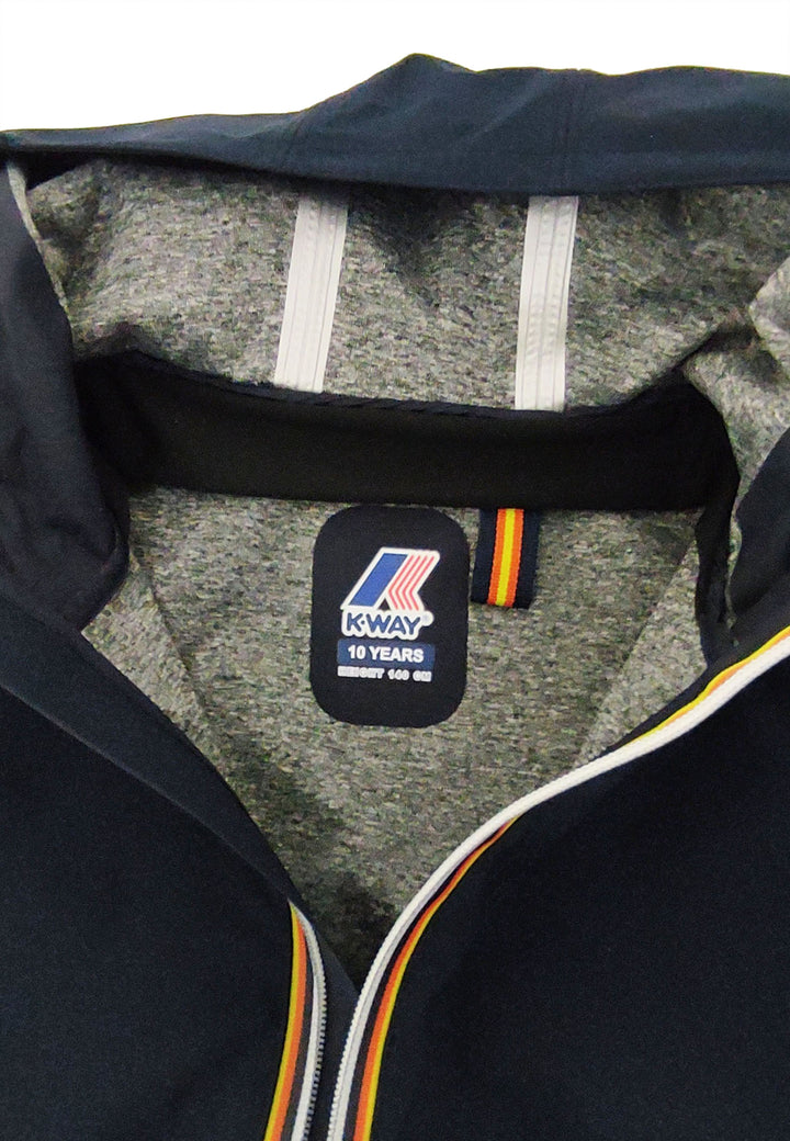 ViaMonte Shop | K-Way bambino Jacko Bonded jersey blue depht giubbino in tessuto tecnico