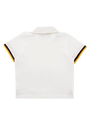 ViaMonte Shop | K-Way polo bianca neonato in piquet di cotone