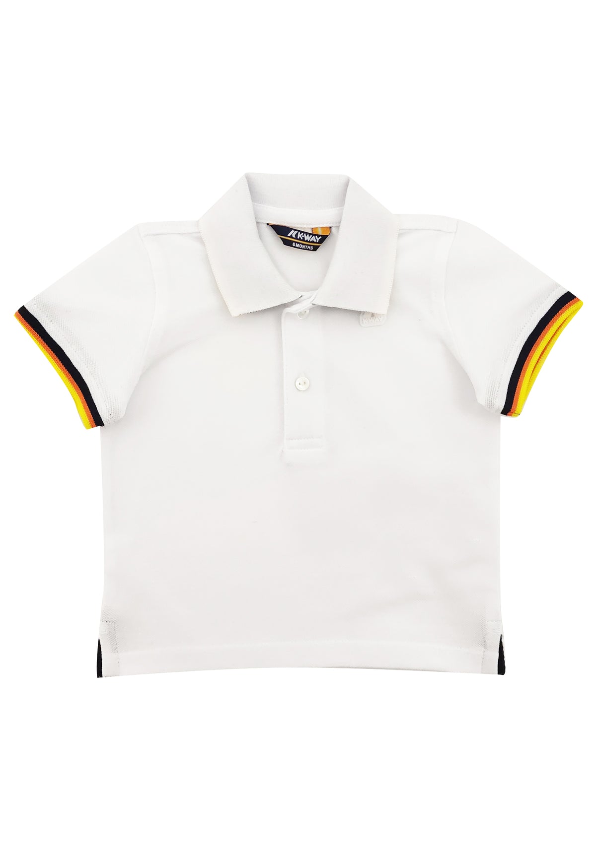 ViaMonte Shop | K-Way polo bianca neonato in piquet di cotone