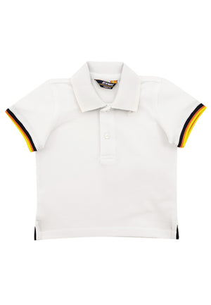 ViaMonte Shop | K-Way polo bianca neonato in piquet di cotone