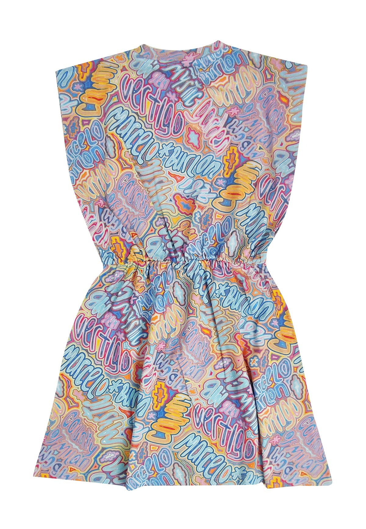 ViaMonte Shop | Marcelo Burlon vestito multicolor bambina in cotone organico