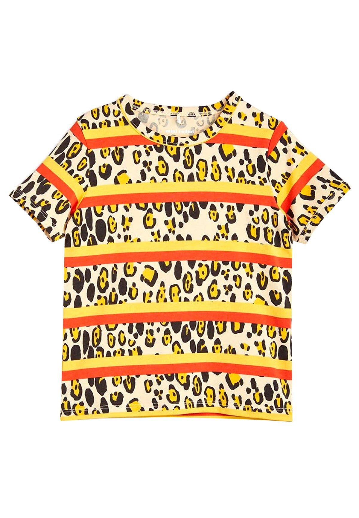 ViaMonte Shop | Mini Rodini t-shirt leopard bambina in cotone biologico