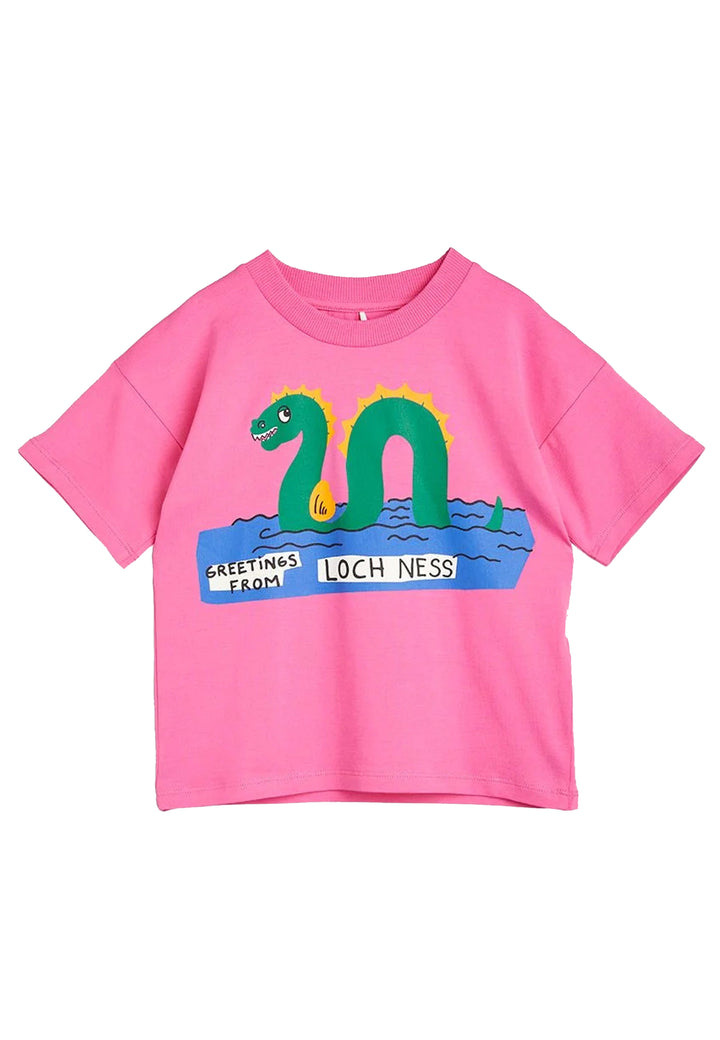 ViaMonte Shop | Mini Rodini t-shirt rosa bambina in cotone biologico