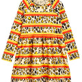 ViaMonte Shop | Mini Rodini vestito multicolor bambina in cotone biologico