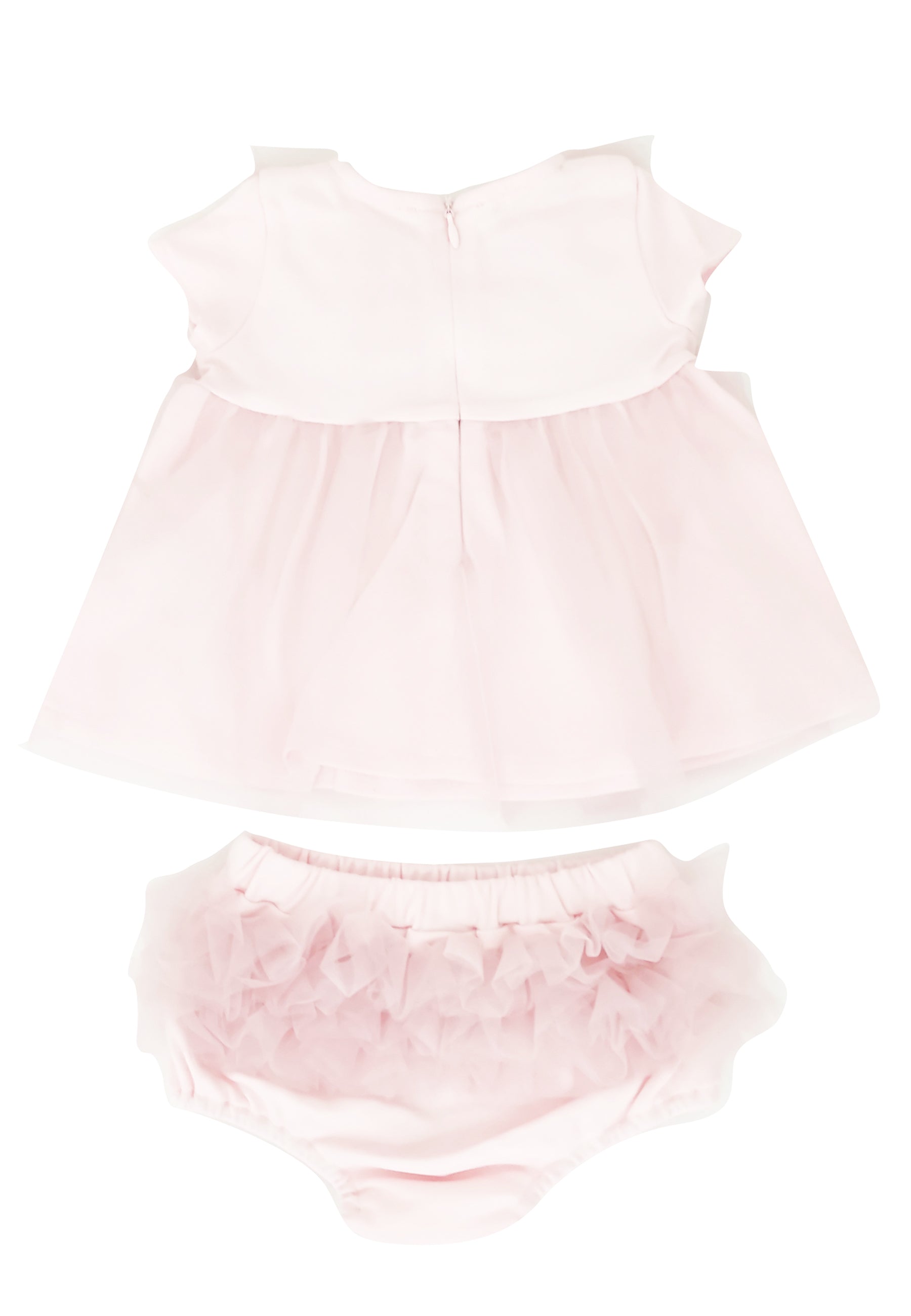ViaMonte Shop | Miss Blumarine completo rosa neonata in jersey di cotone