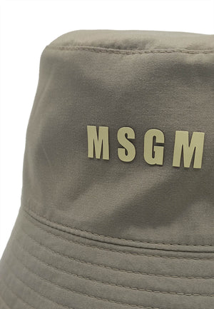 Cappello bambina MSGM beige in nylon | ViaMonte Shop