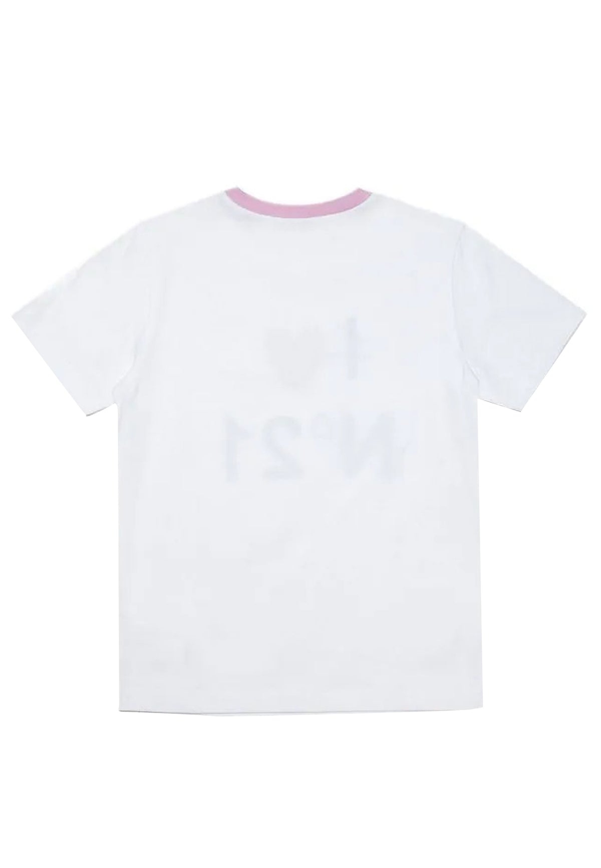 ViaMonte Shop | N° 21 t-shirt bianca ragazza in jersey di cotone