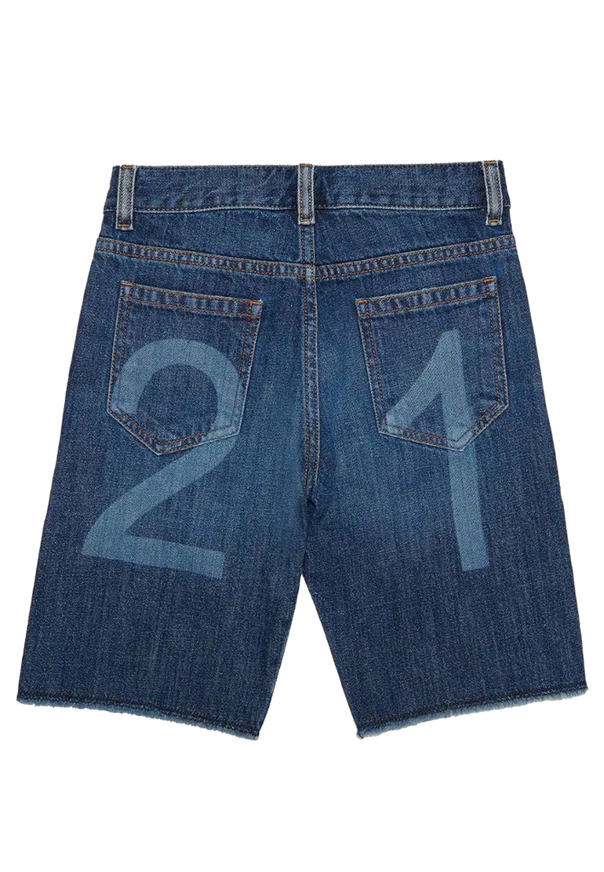 ViaMonte Shop | N° 21 bermuda blu ragazzo in denim di cotone