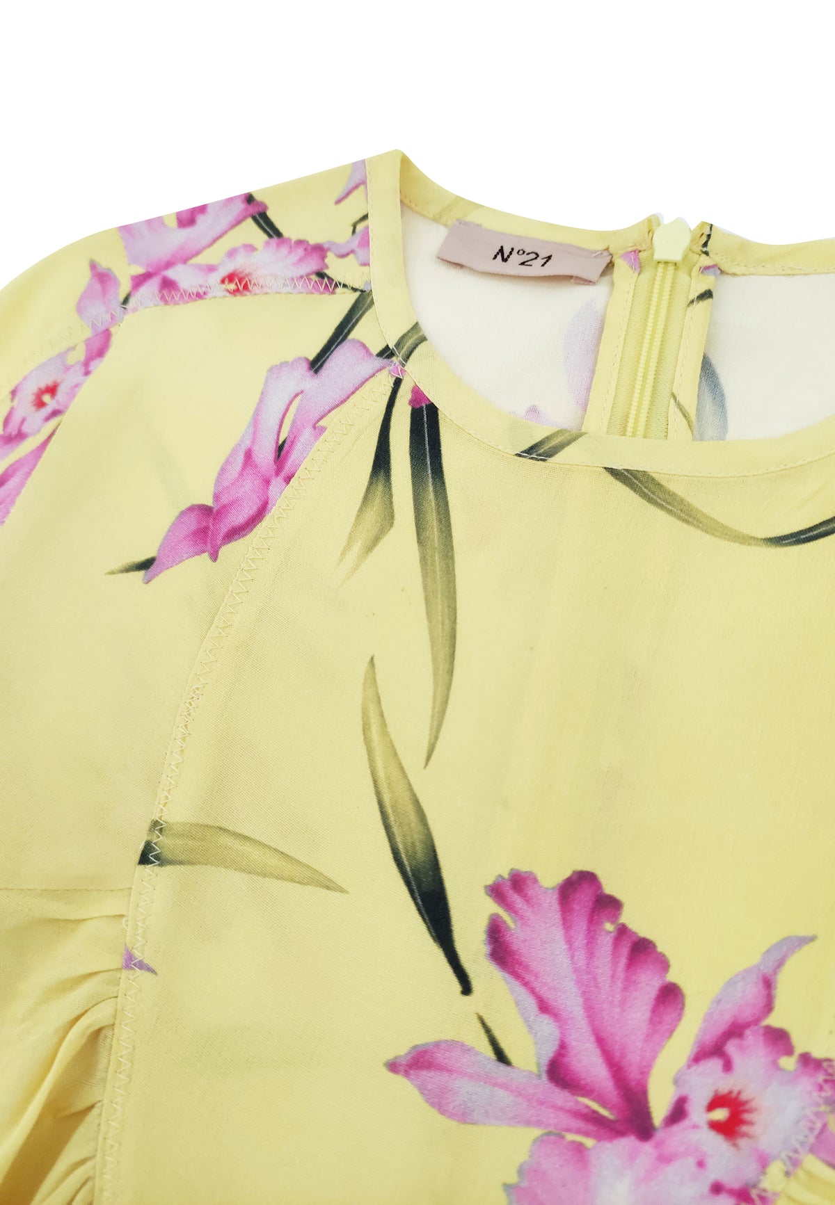 ViaMonte Shop | N°21 vestito giallo ragazza in viscosa