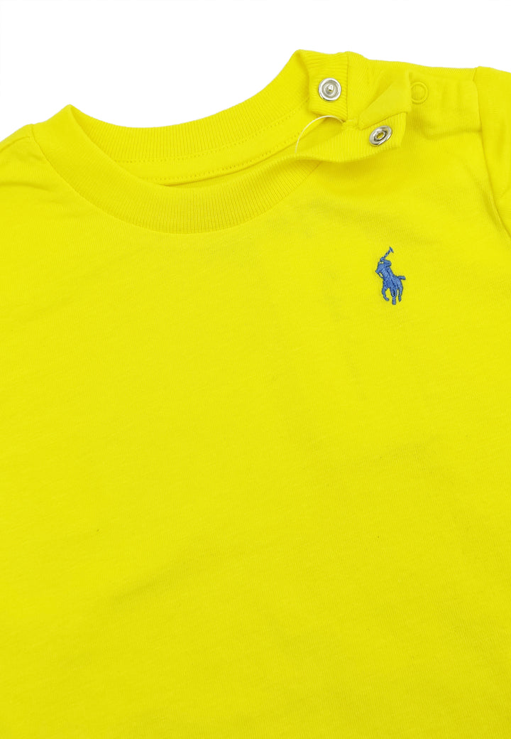 ViaMonte Shop | Ralph Lauren t-shirt gialla neonato in cotone