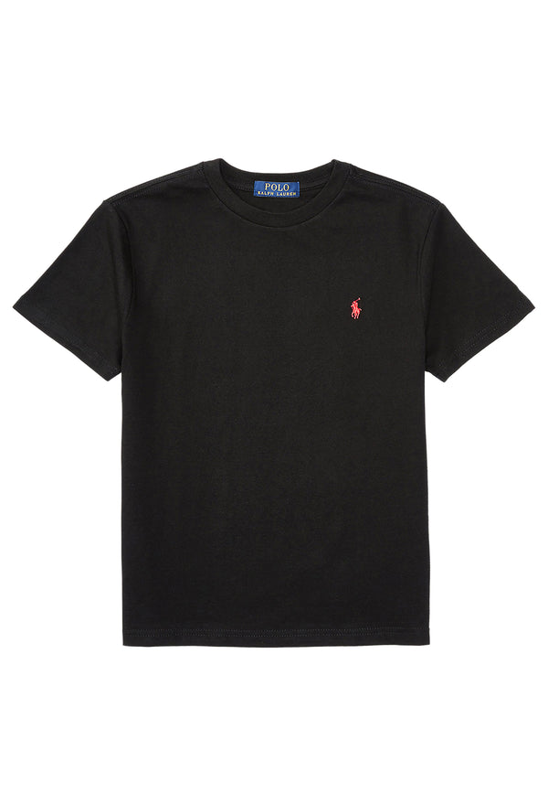 ViaMonte Shop | Ralph Lauren t-shirt basica nera bambino in cotone