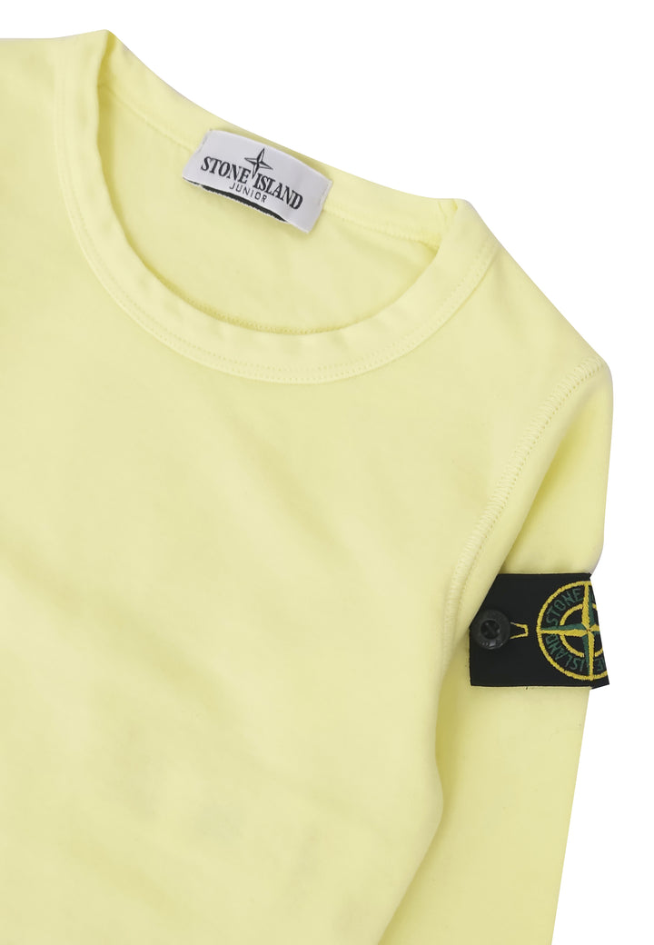 ViaMonte Shop | Stone Island felpa gialla bambino in cotone