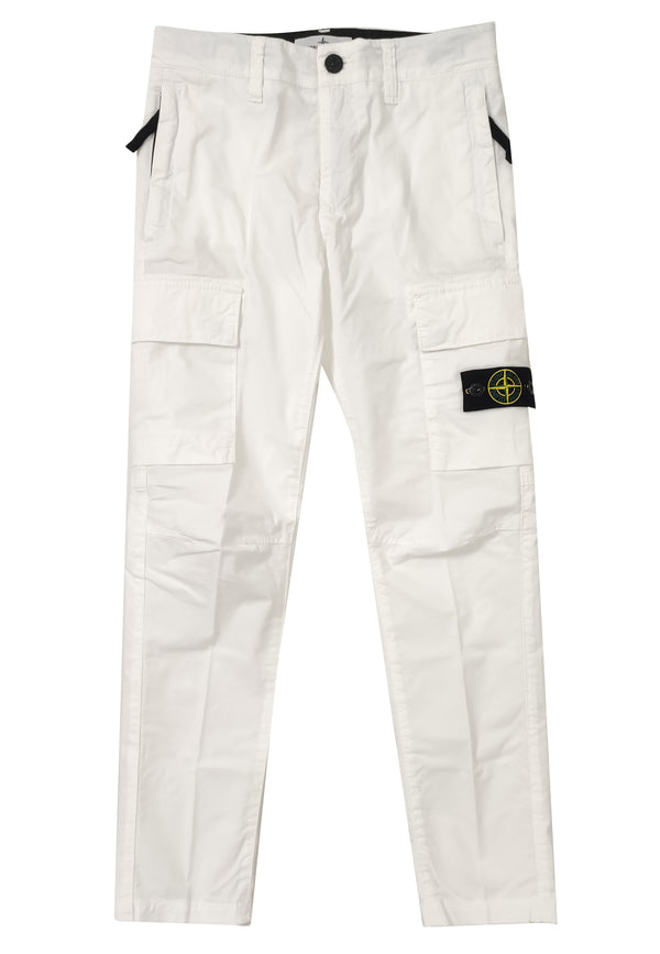 ViaMonte Shop | Stone Island pantalone bianco bambino in cotone