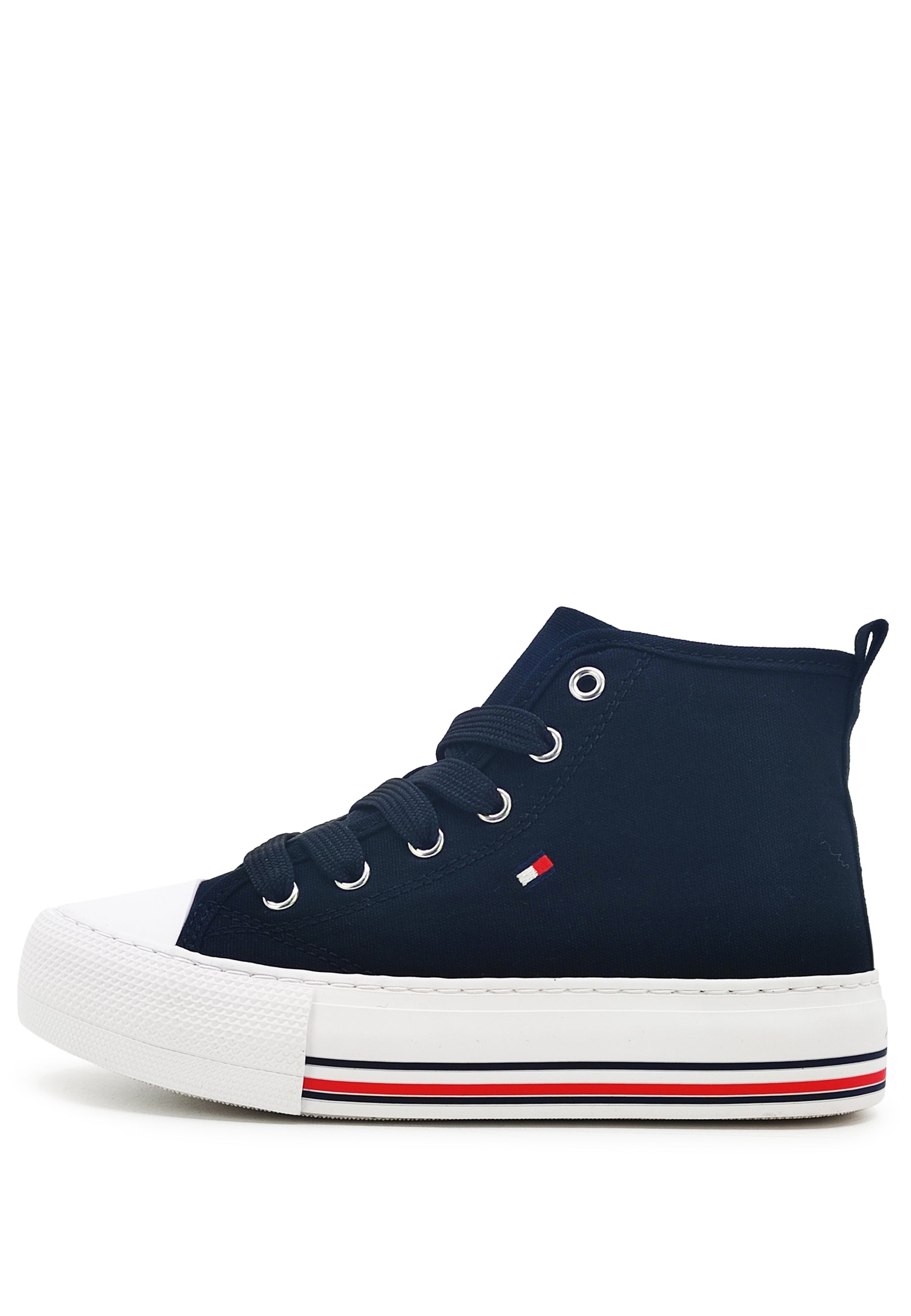ViaMonte Shop | Tommy Hilfiger sneaker allacciata alta ragazzo nero