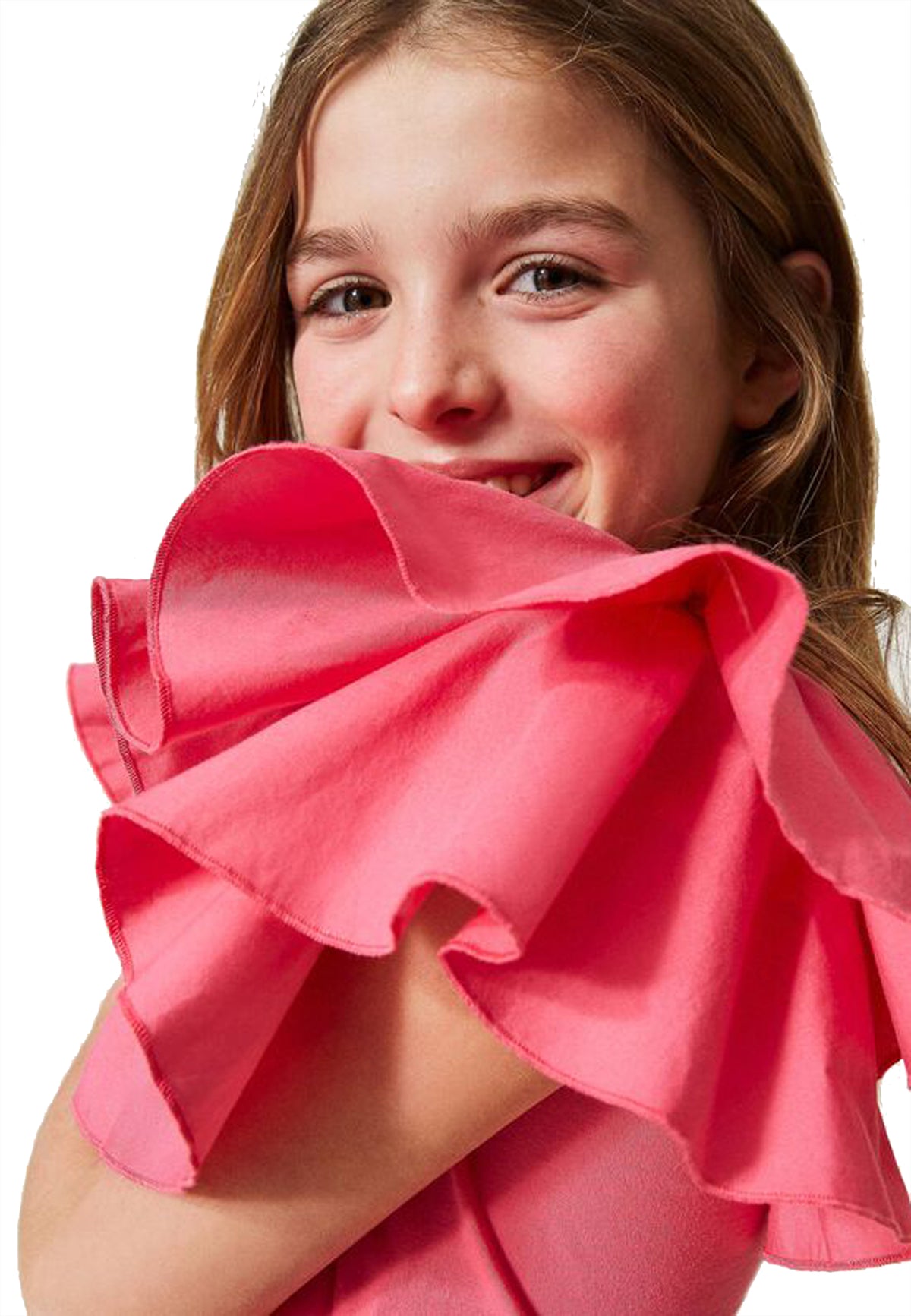 ViaMonte Shop | Twinset blusa ragazza fucsia in jersey di cotone