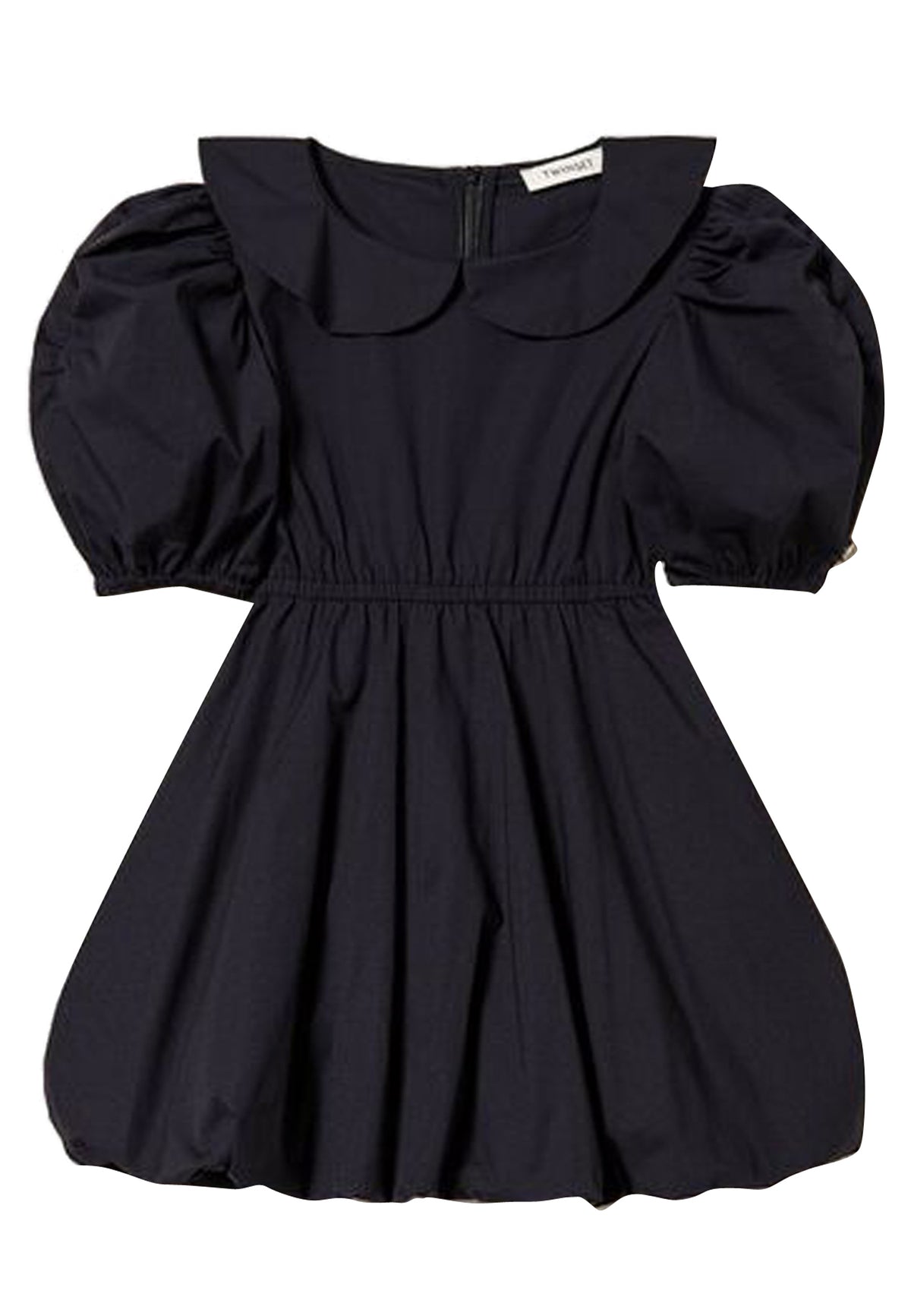 Twinset vestito nero ragazza in cotone | ViaMonte Shop