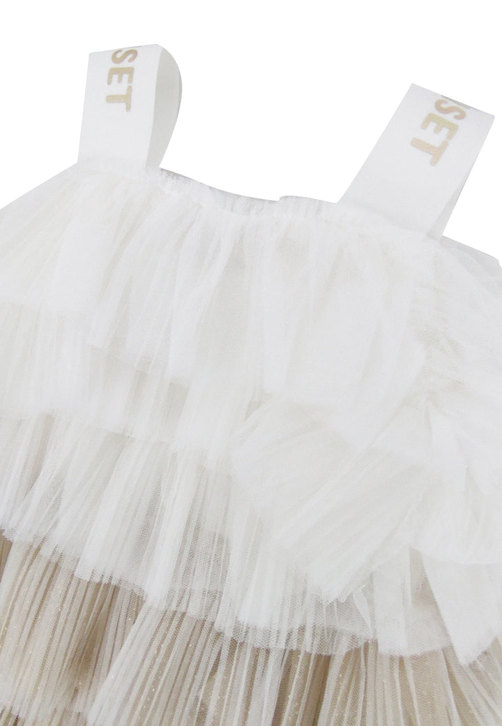 Twinset vestito bambina oro in tulle ViaMonte Shop