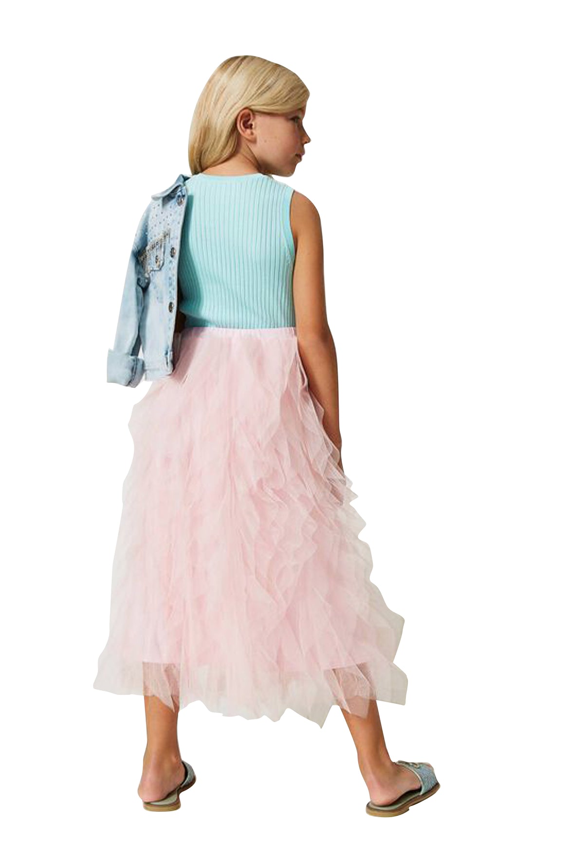 ViaMonte Shop | Twinset gonna rosa ragazza in tulle