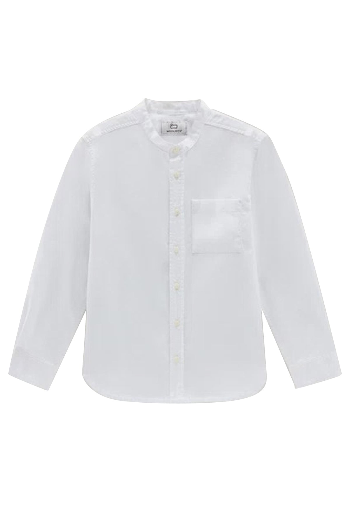 ViaMonte Shop | Woolrich camicia ragazzo bianca in misto cotone e lino