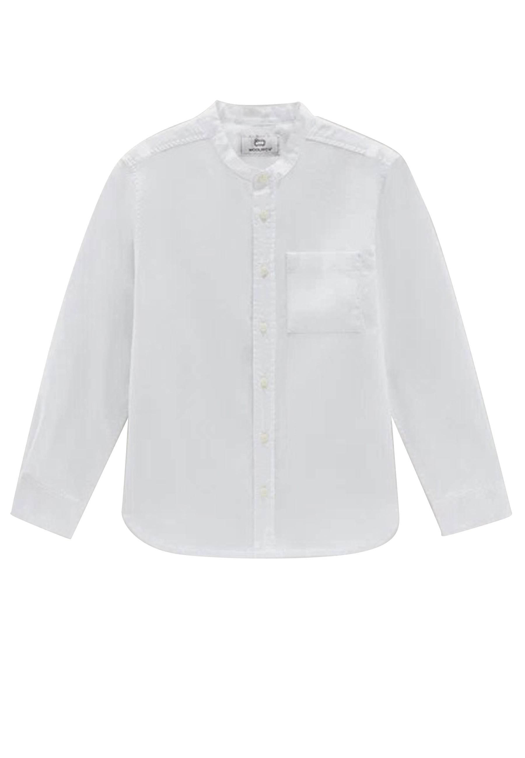 ViaMonte Shop | Woolrich camicia ragazzo bianca in misto cotone e lino