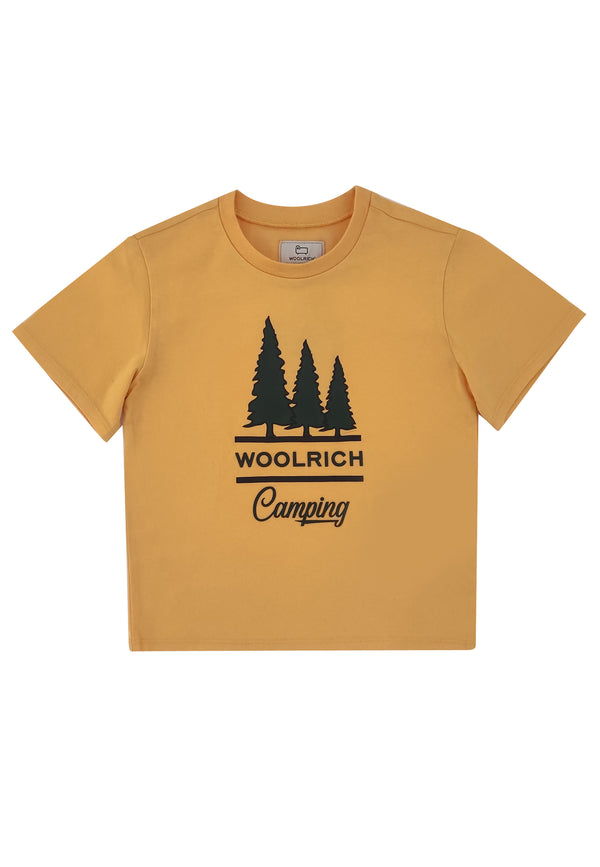 ViaMonte Shop | Woolrich T-Shirt ragazzo gialla in cotone