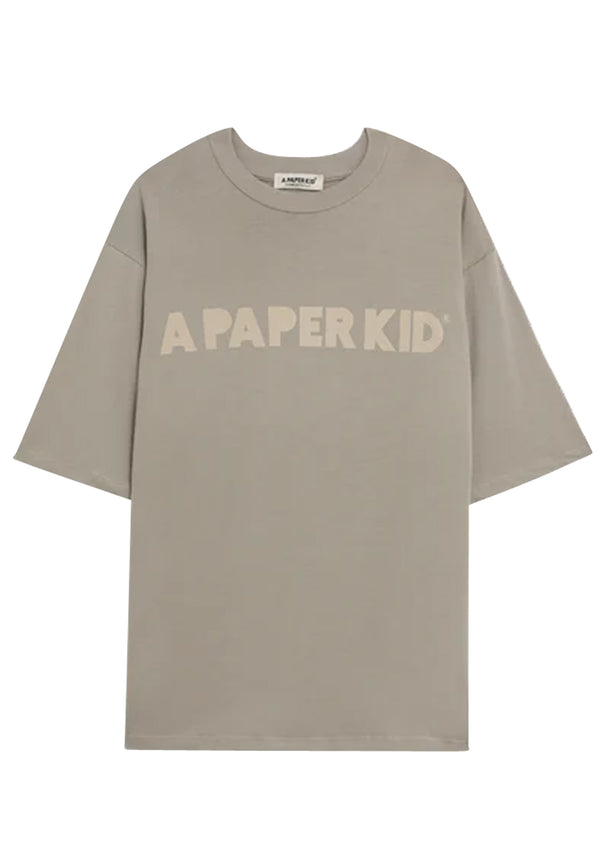 ViaMonte Shop | A Paper Kid t-shirt grigio unisex in cotone