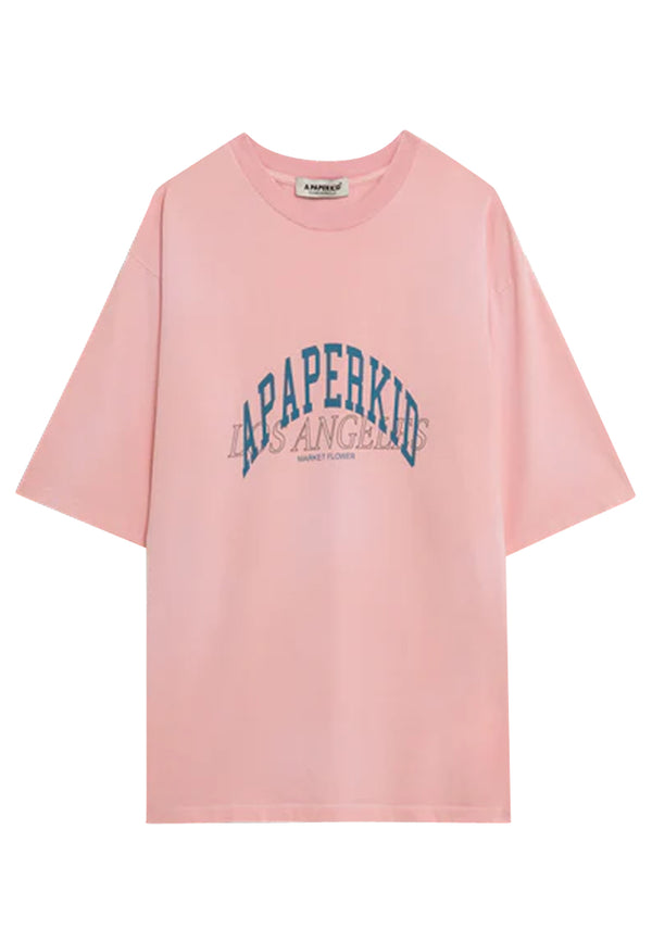 ViaMonte Shop | A Paper Kid t-shirt rosa unisex in cotone