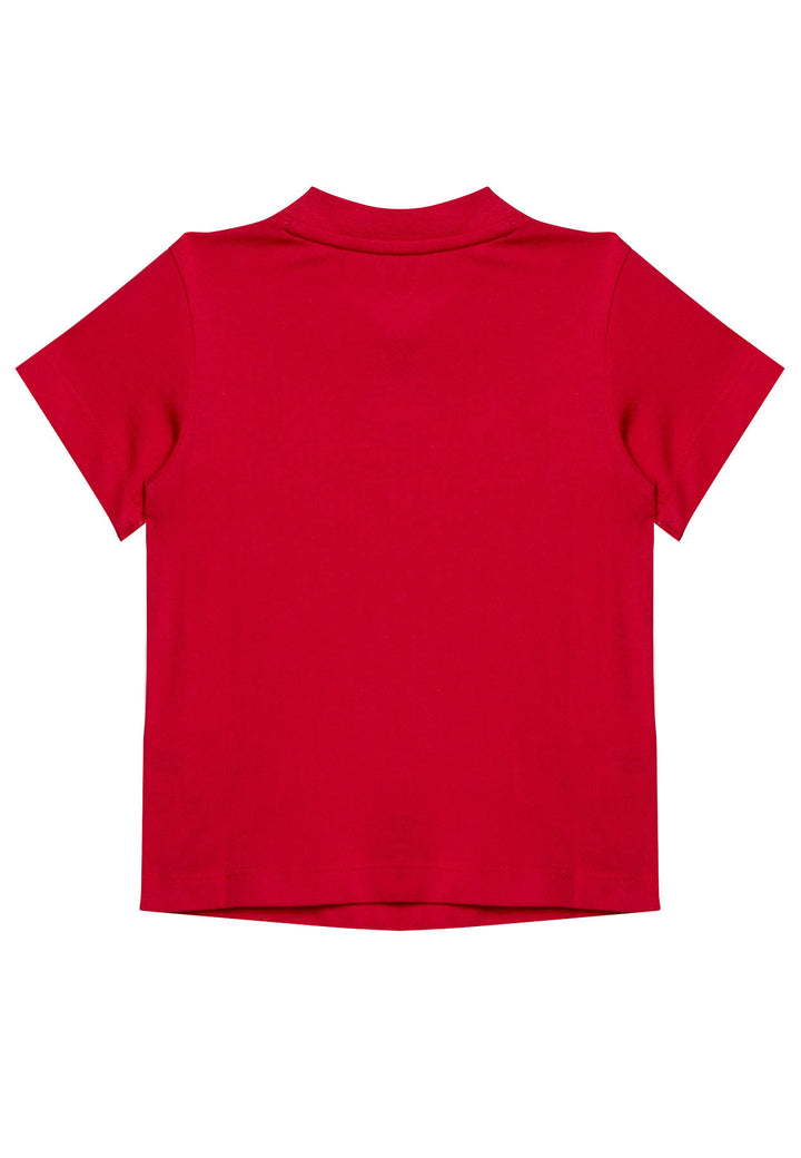 ViaMonte Shop | Adidas t-shirt trefoil rossa neonato in cotone