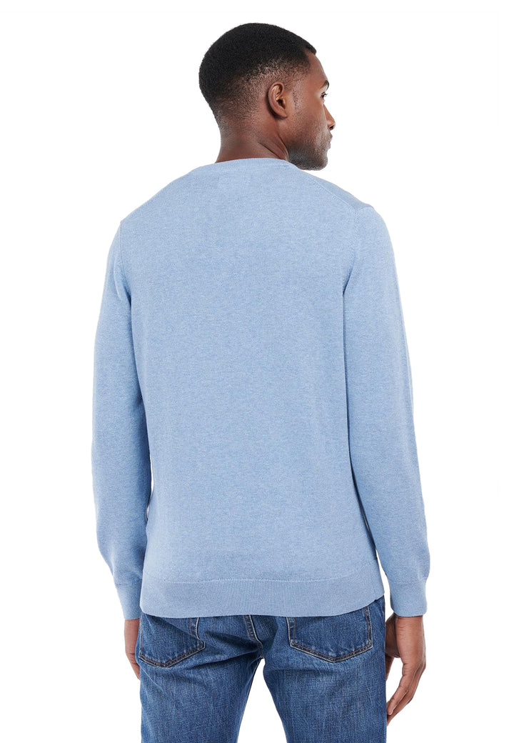 ViaMonte Shop | Barbour maglia azzurra uomo in filo di cotone