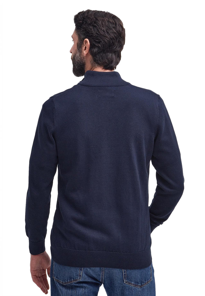 ViaMonte Shop | Barbour maglia blu uomo in filo di cotone