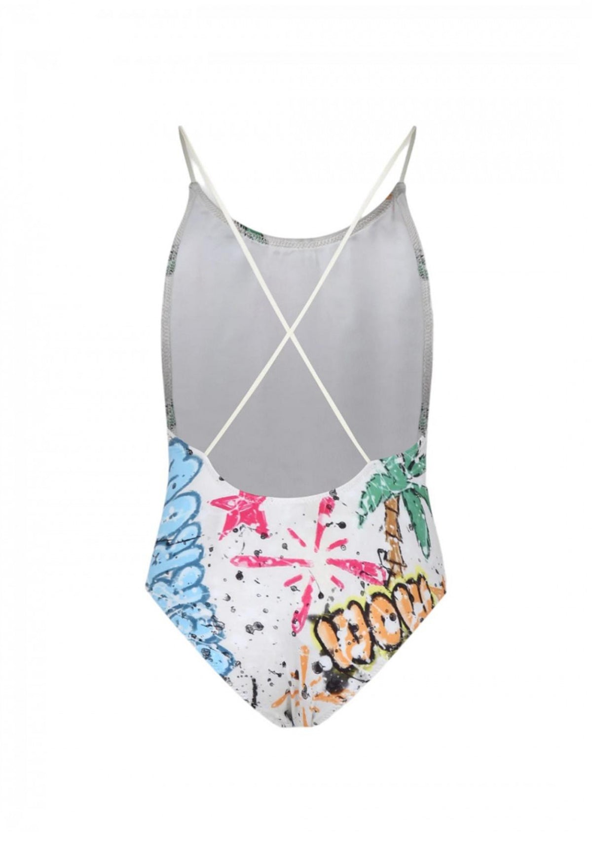 ViaMonte Shop | Barrow costume bianco bambina in tessuto tecnico