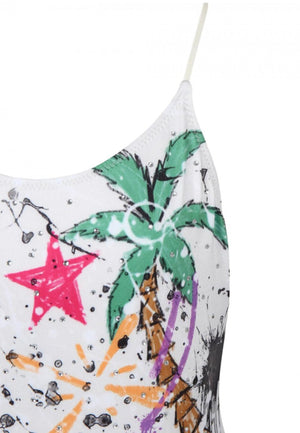ViaMonte Shop | Barrow costume bianco bambina in tessuto tecnico