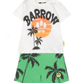 ViaMonte Shop | Barrow completo bianco/verde neonato in cotone